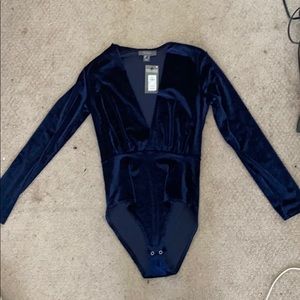 Never worn blue velvet body suit!